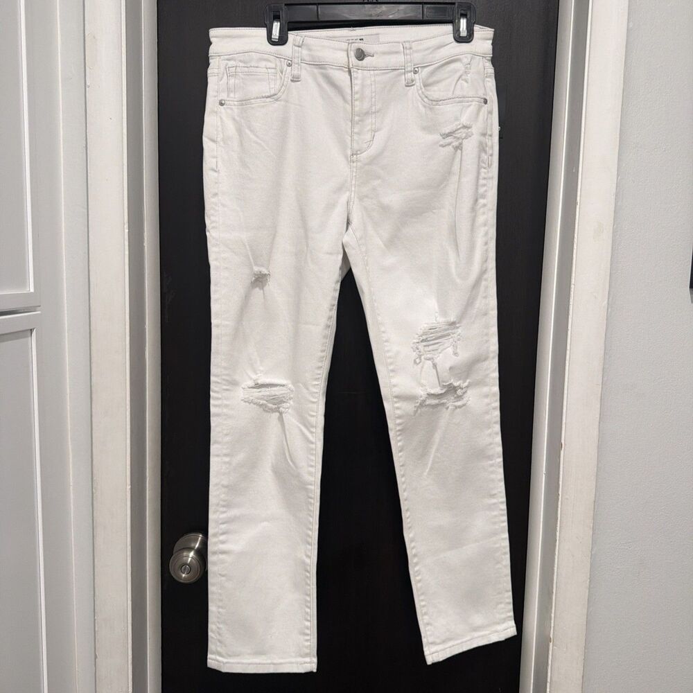 NWT Joe’s Jeans Boyfriend Slim Ankle White Distressed 29 Festival Coastal